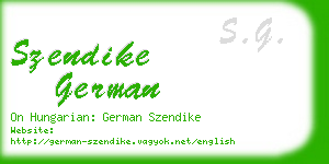 szendike german business card